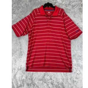 Under Armour HeatGear Red Stripe Golf Polo Shirt Mens XL Short Sleeve